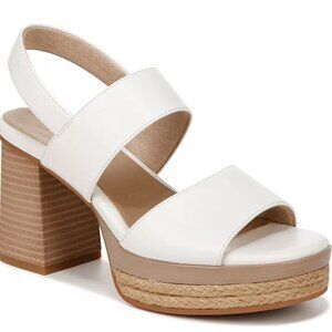 SOUL Naturalizer Holly Platform Sandal | White | Size 8W 8 Wide